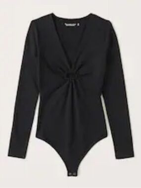 Abercrombie & Fitch Black Keyhole Bodysuit